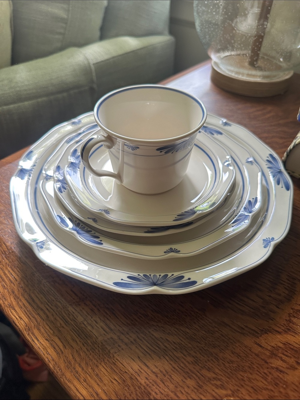 Noritake Dutch Tile 5 piece place setting